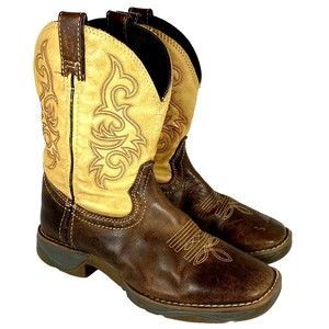 Tony Lama Little Kids Youth Size 1.5D Brown Leather Cowboy Western Boots